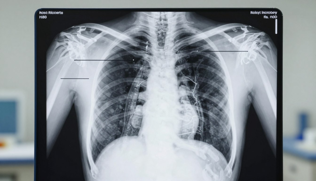 Powiększona aorta na RTG